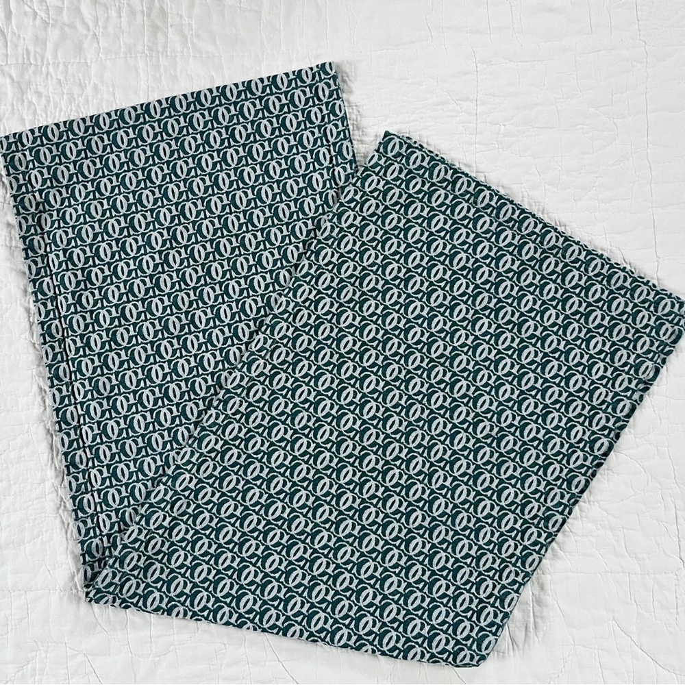 Vtg Williams Sonoma Grande Cuisine Monogram Collection Table Runner 95” Jacquard